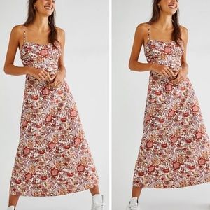 Free People Ruby’s Midi Long Floral Dress
